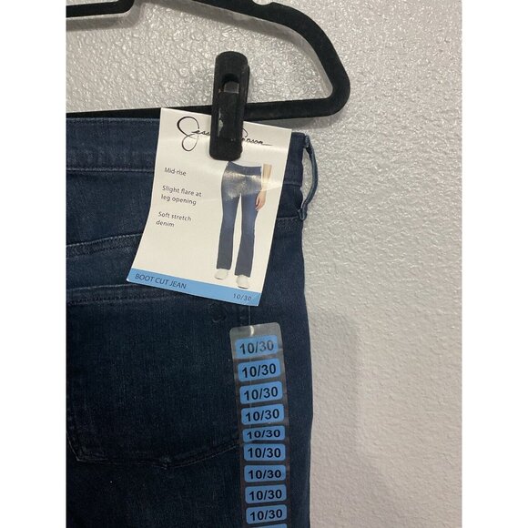 Jessica Simpson Women's Mid Rise Flare Leg Boot Cut Jeans Soft Stretch Denim 10 - Picture 3 of 4